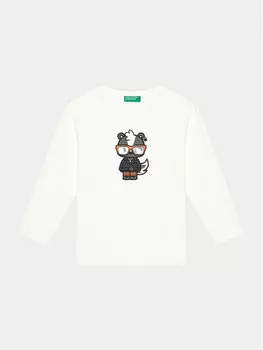 Блуза стандартного кроя United Colors Of Benetton, белый