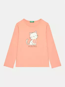 Блуза стандартного кроя United Colors Of Benetton, оранжевый