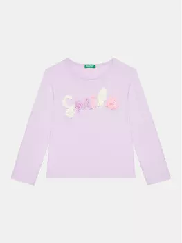 Блуза стандартного кроя United Colors Of Benetton, фиолетовый