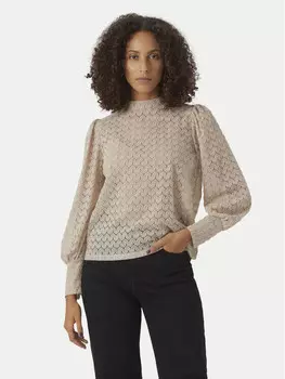 Блуза стандартного кроя Vero Moda, бежевый