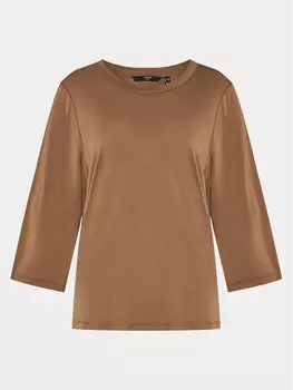 Блуза стандартного кроя Vero Moda Curve, коричневый