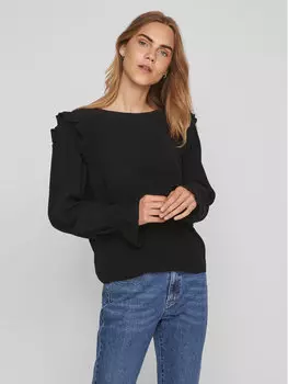 Блуза стандартного кроя Vila, черный