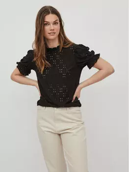 Блуза стандартного кроя Vila, черный
