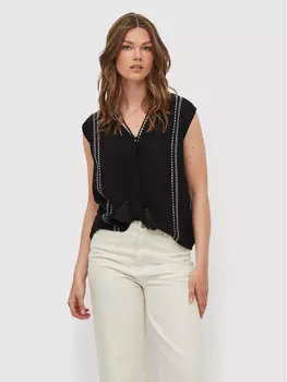 Блуза стандартного кроя Vila, черный