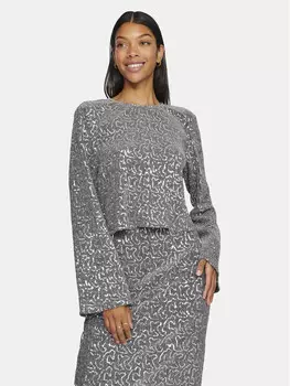 Блуза стандартного кроя Vila, серебряный