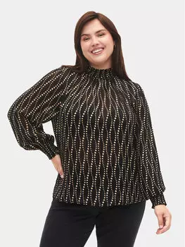 Блуза стандартного кроя Zizzi, черный