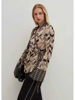 Блуза STEFANEL, цвет beige/schwarz