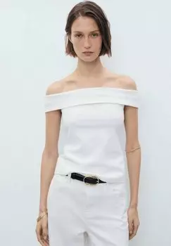Блуза STRAPLESS Mango, белый