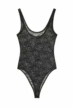 Блуза STRAPPY Stradivarius, черный