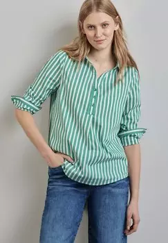 Блуза STREET ONE GESTREIFTE BUSINESS-BLUSE, цвет Grn