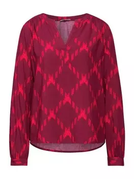 Блуза Street One Langarmbluse, цвет Beet Red