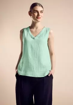 Блуза Street One, пестрый зеленый