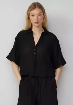 Блуза STRUKTURIERTE QS, черный