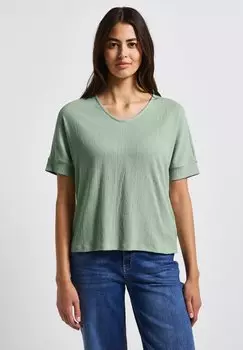 Блуза STRUKTURMIX - Basic T-shirt Street One, цвет Grn