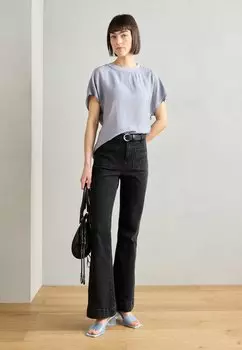 Блуза STYLE SHORT SLEEVE CREW NECK WITH TAPE SOLID Marc O'Polo, темно-синий