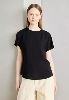 Блуза STYLE SHORT SLEEVE CREW NECK WITH TAPE SOLID Marc O'Polo, черный