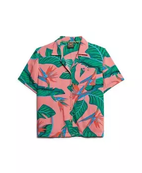Блуза Superdry Blouse Beach Resort, розовый