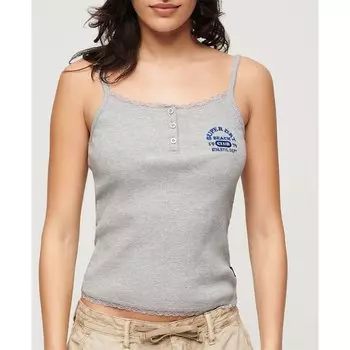 Блуза Superdry Essential Button Down, серый