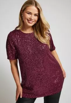 Блуза SWING Yours Clothing, бургундия