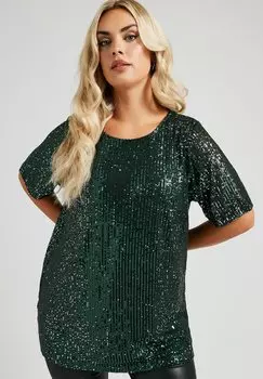 Блуза SWING Yours Clothing, зеленый