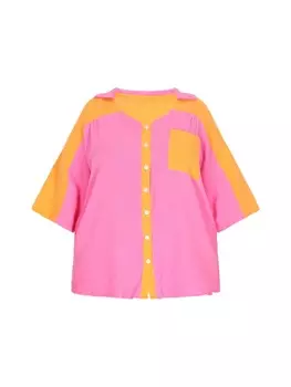 Блуза Swirly Plus Size Blouse, цвет Rose Red