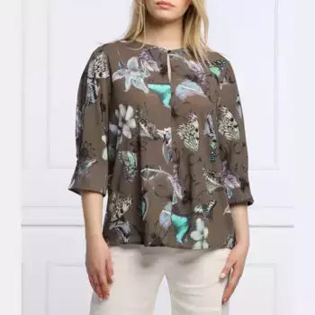 Блуза свободного кроя Marc Cain, хаки