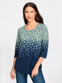 Блуза свободного кроя Olsen, синий