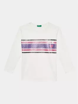 Блуза свободного кроя United Colors Of Benetton, белый