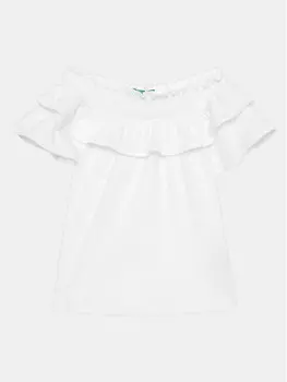 Блуза свободного кроя United Colors Of Benetton, белый