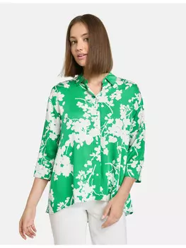 Блуза TAIFUN 3/4 Arm, цвет garden green gemustert