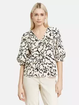 Блуза TAIFUN, цвет creme/schwarz