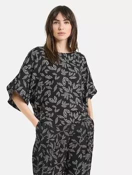 Блуза TAIFUN, цвет schwarz/creme