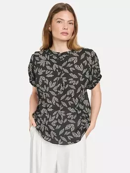 Блуза TAIFUN, цвет schwarz/creme