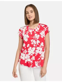 Блуза TAIFUN Kurzarm, цвет rose kiss gemustert