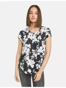 Блуза TAIFUN Kurzarm, цвет schwarz gemustert