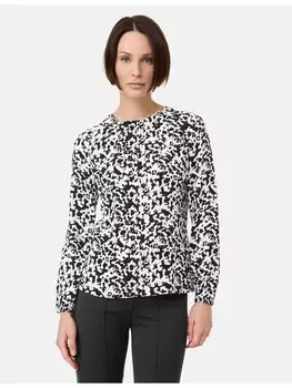 Блуза TAIFUN Langarm, цвет offwhite gemustert