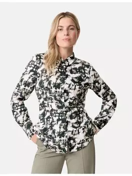 Блуза TAIFUN Langarm, цвет offwhite gemustert