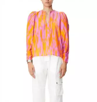 Блуза Tartagal Cora в оранжево-розовом миксе 2 Maria Cher