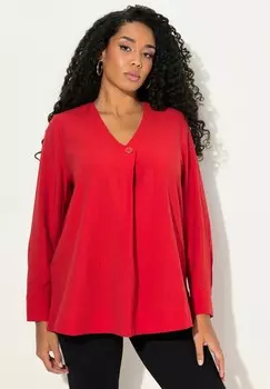 Блуза TEXTURED LONG SLEEVE Ulla Popken, красный