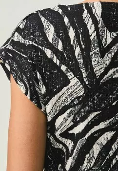 Блуза TEXTURED RUCHED SIDE REGULAR FIT Next, черный