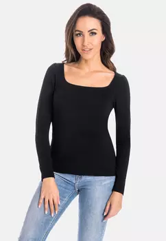 Блуза Teyli Taillierte Damen mit langen rmeln Leah, черный