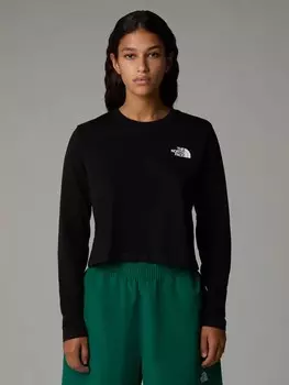 Блуза The North Face W L/S SIMPLE DOME CROP TEE, черный