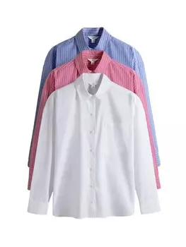 Блуза The Set, цвет Royal blue/Pitaya/White