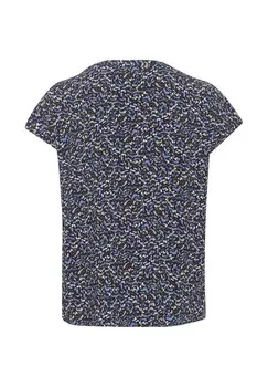 Блуза TIAH CAP SLEEVE Cream, темно-синий