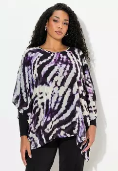 Блуза TIE-DYE PRINT LAYERED Ulla Popken, черный