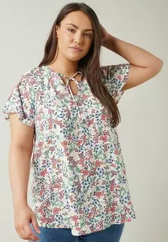 Блуза TIE NECK Evans, белый