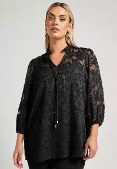 Блуза TIE NECK Yours Clothing, антрацит