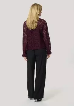Блуза TILEY RAGLAN LACE Cream, бордовый