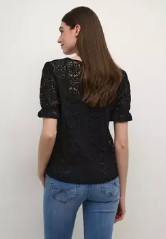 Блуза TILEY V-NECK Cream, черный