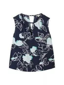 Блуза TOM TAILOR Blouse, цвет aqua/light blue/dark blue